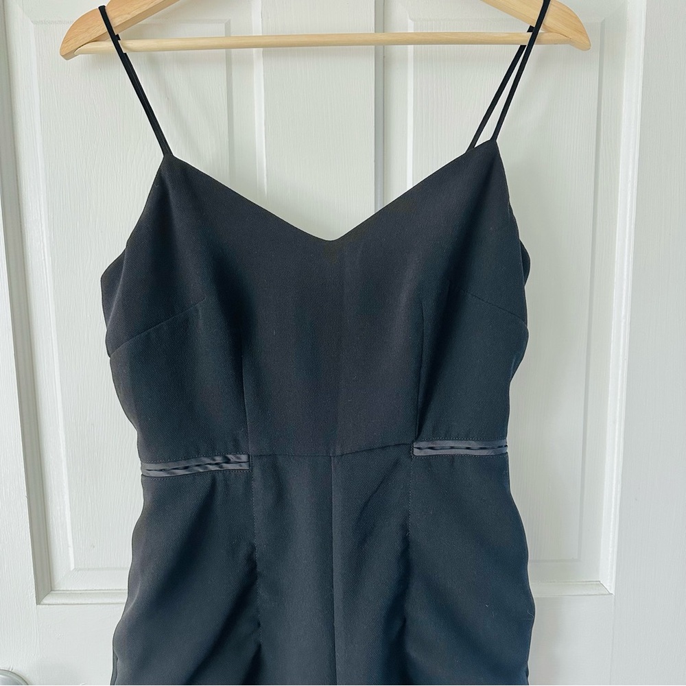 Maeve Anthropologie Black Magdalena Jumpsuit Strappy V-Neck Wide Leg Size 2 - Picture 4 of 15